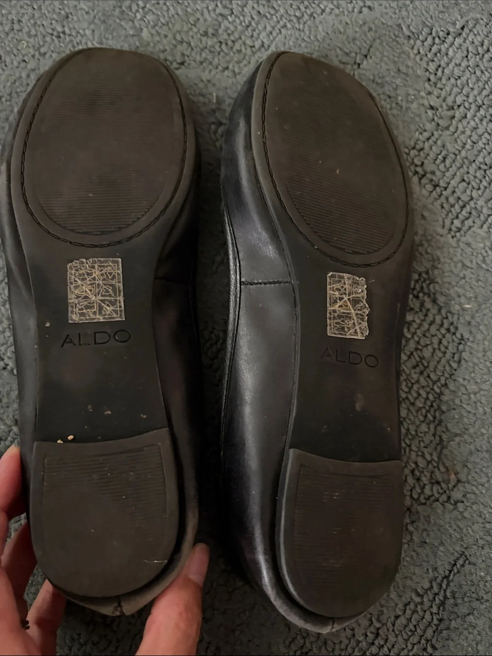 Aldo Leather Women's Ballet Flats with Round Emblem